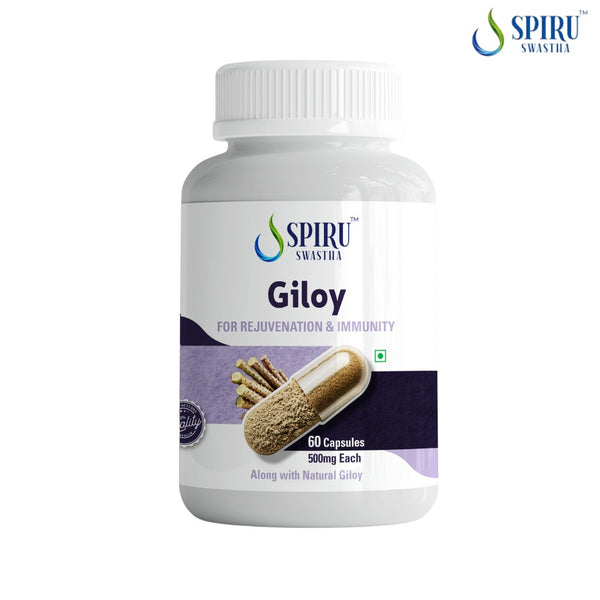 Spiru Swastha Giloy Capsules | Natural Immunity Booster | Ayurvedic Guduchi for Respiratory & Joint Health